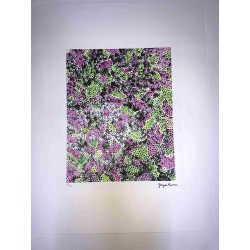 Yayoi Kusama Lithografie off set 50x65 cm handtekening op plaat met certificaat