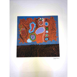 Yayoi Kusama  Litografia off set cm 50x 65 firma su lastra con certificato