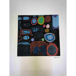 Yayoi Kusama  Litografia off set cm 50x 65 firma su lastra con certificato