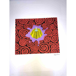 Yayoi Kusama  Litografia off set cm 50x 65 firma su lastra con certificato