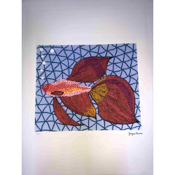 Yayoi Kusama  Litografia off set cm 50x 65 firma su lastra con certificato