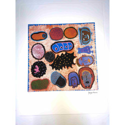 Yayoi Kusama  Litografia off set cm 50x 65 firma su lastra con certificato