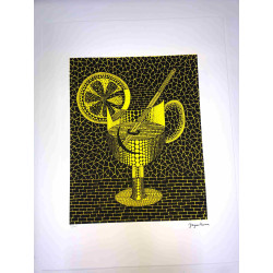 Yayoi Kusama  Litografia off set cm 50x 65 firma su lastra con certificato