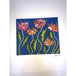 Yayoi Kusama  Litografia off set cm 50x 65 firma su lastra con certificato
