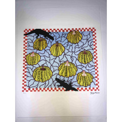 Yayoi Kusama  Litografia off set cm 50x 65 firma su lastra con certificato