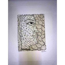 Yayoi Kusama Lithografie off set 50x65 cm handtekening op plaat met certificaat