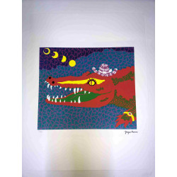 Yayoi Kusama  Litografia off set cm 50x 65 firma su lastra con certificato
