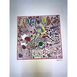 Yayoi Kusama  Litografia off set cm 50x 65 firma su lastra con certificato