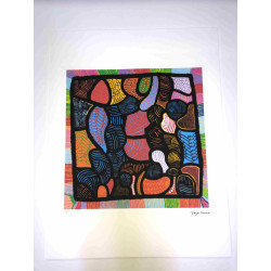 Yayoi Kusama Lithografie off set 50x65 cm handtekening op plaat met certificaat