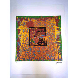 Yayoi Kusama  Litografia off set cm 50x 65 firma su lastra con certificato