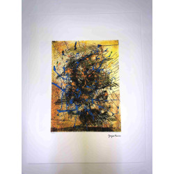 Yayoi Kusama Lithografie off set 50x65 cm handtekening op plaat met certificaat