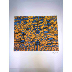 Yayoi Kusama  Litografia off set cm 50x 65 firma su lastra con certificato