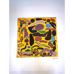 Yayoi Kusama Lithografie off set 50x65 cm handtekening op plaat met certificaat