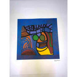 Yayoi Kusama Lithografie off set 50x65 cm handtekening op plaat met certificaat