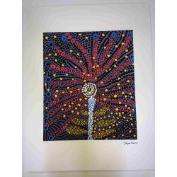 Yayoi Kusama Lithografie off set 50x65 cm handtekening op plaat met certificaat