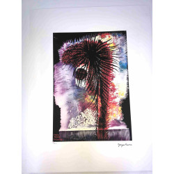 Yayoi Kusama Lithografie off set 50x65 cm handtekening op plaat met certificaat