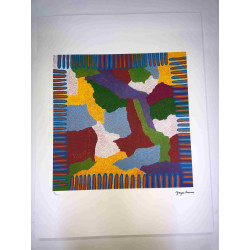 Yayoi Kusama Lithografie off set 50x65 cm handtekening op plaat met certificaat