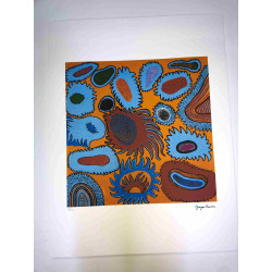 Yayoi Kusama Off set lithograph cm 50x 65 signature on plate with certificate