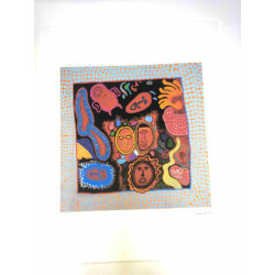 Yayoi Kusama Litografía off set 50x65 cm firma en placa con certificado