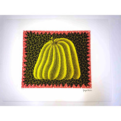 Litografia Yayoi Kusama off set 50x65 cm assinatura em placa com certificado