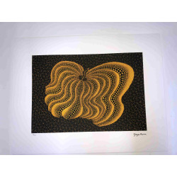 Yayoi Kusama Off set lithograph cm 50x 65 signature on plate with certificate