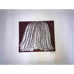 Yayoi Kusama Off set lithograph cm 50x 65 signature on plate with certificate