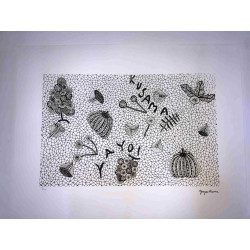 Yayoi Kusama Off set lithograph cm 50x 65 signature on plate with certificate