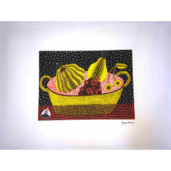 Yayoi Kusama Lithographie, Offset 50 x 65 cm, Signatur auf der Platte mit Zertifikat