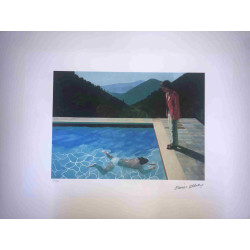 David Hockney  Litografia off set cm 50x70 certificata
