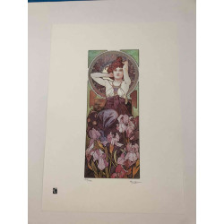 Alphonse Mucha litografia off set cm 50x70