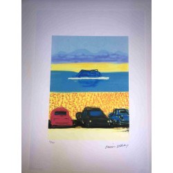 David Hockney  Litografia off set cm 50x70 certificata