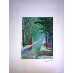 David Hockney  Litografia off set cm 50x70 certificata