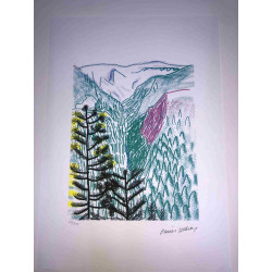 David Hockney  Litografia off set cm 50x70 certificata