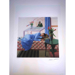 David Hockney  Litografia off set cm 50x70 certificata