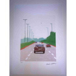 David Hockney  Litografia off set cm 50x70 certificata