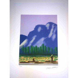 David Hockney  Litografia off set cm 50x70 certificata
