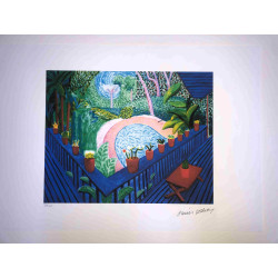 David Hockney  Litografia off set cm 50x70 certificata