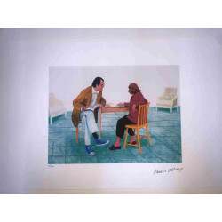 David Hockney  Litografia off set cm 50x70 certificata