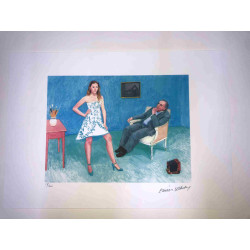 David Hockney  Litografia off set cm 50x70 certificata