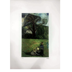 Edvard Munch litho uit set 50x70 cm