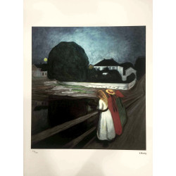 Edvard Munch litho uit set 50x70 cm