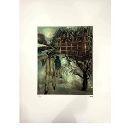 Edvard Munch litho uit set 50x70 cm
