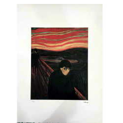 Edvard Munch litho uit set 50x70 cm